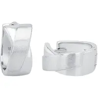 Amor Paar Creolen "9906369", silber (silber, 925), Ohrringe, Damen, 15mm, Silber 925 (Sterlingsilber), Paar Creolen
