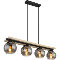 Globo Design-Hängelampe Conni Holz 4-flammig