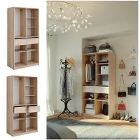 Vicco Kleiderschrank Elmo Sonoma 100 x 200 cm mit 2 Schubladen, Model 50197