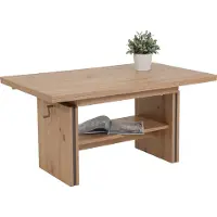 Hela Couchtisch mit Funktion, Wohnzimmertisch Hilmar - höhenverstellbar/ausziehbar - Nachbildung Artisan Eiche/Anthrazit - 110-165x67 cm