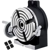 Sans marque Drehbarer Werkbank – 150mm – Arbeitstisch – Drehbare Tischplatte – Horizontal und Vertikal – Mit 4 Schlitzen – Für CNC und Frästische