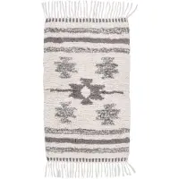 Tom Tailor Badematte HOME "Ethno Bath", weiß, H:20mm, Baumwolle, Badematten, Badematte, Badteppich, Berber Look, mit Fransen, reine Baumwolle
