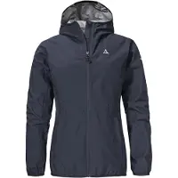 Schöffel Regenjacke SCHÖFFEL "Jacket Style Migandi WMS", Damen, Gr. 38, blau (navy blazer), Taft, Obermaterial: 100% Polyester, hoch geschlossener Ausschnitt, eingesetzt eingefasste Kante, Jacken Regenjacke