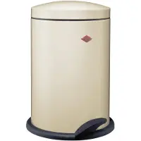 Wesco Mülleimer "116 Alpha", braun (mandel), B:30cm H:42,5cm T:30cm, Stahlblech, Mülleimer, Mülleimer, Tretabfallsammler, 13 Liter
