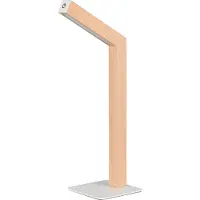 RL Design-Tischleuchte Skip wiederaufladbar weiß mit Holz
