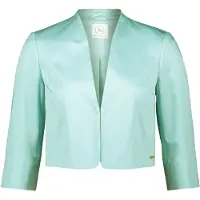 Betty & Co Bolerojacke "Bolero-Jacke unifarben", Damen, Gr. 42, blau (pastel turquoise), Obermaterial: 97% Baumwolle CO. 3% Elasthan EL., Jacken Bolerojacke