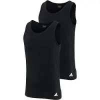 Adidas Herren Unterhemden, 2er Pack - Tank Top, Active Flex Cotton, ärmellos, einfarbig