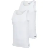 Adidas Herren Unterhemden, 2er Pack - Tank Top, Active Flex Cotton, ärmellos, einfarbig