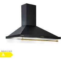 Klarstein Dunstabzugshaube 90cm, Abluft-Dunstabzugshaube mit RGB-LEDs, Leistungsstarke Abzugshaube Leise, 591,5 m³/h Luftstrom, Wandhaube mit Aluminium-Fettfilter & 3 Leistungsstufen, Dunstabzug 90 cm