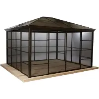 Sojag Castel 1214 Metall Pavillon mit Seitenteilen 4x4 m