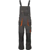 Terrax Herrenlatzhose Grösse 56 dunkelgrau/schwarz/orange