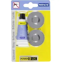 Wenko Wandhalter "Adapter, Power-Loc, Premium/Classic", grau (chromfarben), B:4cm H:1,5cm T:4cm, Kunststoff, Befestigungen, Wandhalter, mit Spezialkleber