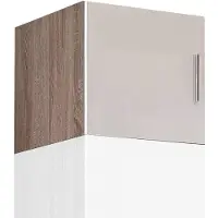 Wimex Schrankaufsatz "Malta", weiß (struktureichefarben hell, hochglanz weiß), B:30cm H:40cm T:40cm, Holzwerkstoff, Möbelaufsätze, Schrankaufsatz