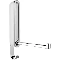 Wenko Klapphaken "Premium Sigma", silber (weiß, silberfarben), B:2,5cm H:18,5cm L:2,5cm, Metall, Haken, Klapphaken, im ovalen Premium-Design aus stabilem Kunststoff