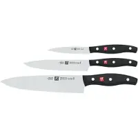 Zwilling Twin Pollux Serie Messerset, 3-teilig - Schälmesser 10 cm + Tranchiermesser 16 cm + Kochmesser 20 cm