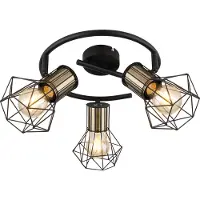 Globo Lighting Strahler Metall schwarz matt, 3x E27