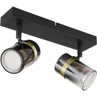 Globo 57916-2 TRABBY Strahler Metall schwarz matt, 2x GU10
