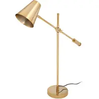 Kayoom Tischleuchte "Allen", gold (goldfarben), 1, H: 74cm, 1 Stk., Leuchten, Tischleuchte im Industrial-Style aus Metall, individuell verstellbar, Tischleuchte