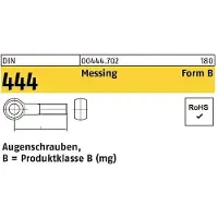 Reyher DIN 444 - Messing - BM 12x70 - Augenschrauben Form B Teilgewinde