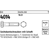 Reyher DIN 931 / ISO 4014 - Stahl 10.9 blank - M 18x170 - Sechskantschrauben Teilgewinde