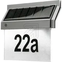 REV 18095 Solar Hausnummernleuchte mit LED 18x16x5cm, incl. Zahlen-/Buchstabensatz