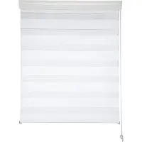 Gardinia Doppelrollo "mit Aluminiumkassette" Gr. 3, weiß, B:100cm H:160cm, Polyester, Rollos, Doppelrollo, Hochwertige Optik und Staubschutz, Topseller