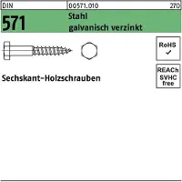 Reyher DIN 571 Stahl verzinkt 16x90 - Sechskant-Holzschrauben
