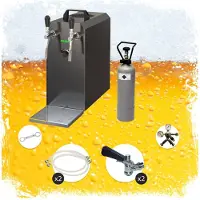 Ich-zapfe Bierzapfanlage STREAM 50 Komplettset, 2-Leitungs Durchflusskühler, bis 55 l/h, Edelstahl