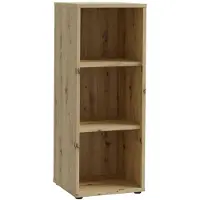 Forte Aktenregal "Goldsboro", braun (artisan eiche), B:44,8cm H:115,1cm T:41,5cm, Holzwerkstoff, Regale, Aktenregal, mit 3 offenen Fächern, unterschiedliche Breiten, Höhe 115 cm