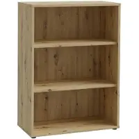Forte Aktenregal "Goldsboro", braun (artisan eiche), B:84,5cm H:115,1cm T:41,5cm, Holzwerkstoff, Regale, Aktenregal, mit 3 offenen Fächern, unterschiedliche Breiten, Höhe 115 cm