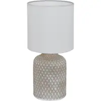 Eglo 97774, Grau, Weiß, Keramik, Stoff, Schlafzimmer, Esszimmer, II, E14, 1 Glühbirne(n)
