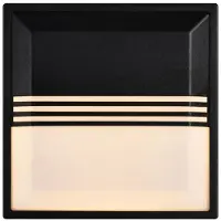 Nordlux Design-Wandleuchte Oliver schwarzes Quadrat