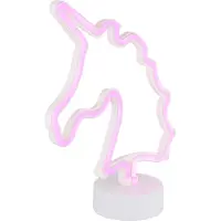 Globo LED Tischleuchte, Einhorn, weiß, Neonleuchte, H 28,5 cm