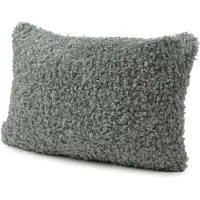 Gozze Dekokissen GÖZZE "Curly Kissen Rolf", grau (graugrün, unifarben), B:30cm H:10cm L:50cm, Polyester, Dekokissen_Sitzkissen_Kissenhüllen, Dekokissen
