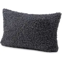 Gozze Dekokissen GÖZZE "Curly Kissen Rolf", grau (grafit, unifarben), B:30cm H:10cm L:50cm, Polyester, Dekokissen_Sitzkissen_Kissenhüllen, Dekokissen