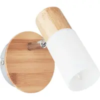 Brilliant Wandstrahler Babsan, Ø 10 cm, holz hell, Bambus