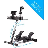 Wheel Stand Pro Deluxe V2, Schwarz, Edelstahl, Pro Flight X-55 Rhino H.O.T.A.S. Pro Flight X52 / X52 Pro HOTAS WARTHOG Pro Flight Rudder