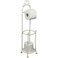 Ambiente Haus Toilettenpapierhalter , weiß, Metall, Toilettenpapierhalter, Toilettenpapierhalter, Höhe 70 cm
