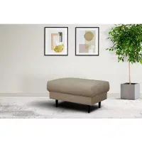Home affaire Polsterhocker "VEYRAS Sitzhocker, Maße B/T/H: 90/65/46 cm", grau (taupe), B:90cm H:46cm T:65cm, 100% Polyester, Hocker, Polsterhocker, mit Wellenunterfederung, passend zur Serie Veyras
