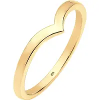Elli Silberring "Ring V-Stacking Geo Trend Blogger 925 Sterling Silber" Gr. 56, gold, Fingerringe, Damen, 56, Silber 925 (Sterlingsilber), Silberring