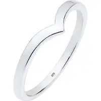 Elli Silberring "Ring V-Stacking Geo Trend Blogger 925 Sterling Silber" Gr. 58, silber, Fingerringe, Damen, 58, Silber 925 (Sterlingsilber), Silberring