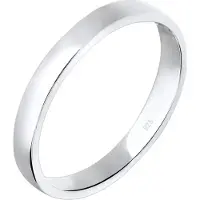 Elli Silberring "Ring Basic Ehering Partnerring Damen 925er Silber" Gr. 50, silber, Fingerringe, Damen, 50, Silber 925 (Sterlingsilber), Silberring