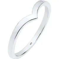 Elli Silberring "Ring V-Stacking Geo Trend Blogger 925 Sterling Silber" Gr. 52, silber, Fingerringe, Damen, 52, Silber 925 (Sterlingsilber), Silberring