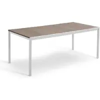 Keter Gartentisch aus Metall in Holzoptik 200 cm Porto 200 - Weiß
