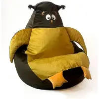 Go Gift Sako sack pouffe Sowa brown-gold L 105 x 80 cm