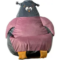 Go Gift Sako sack pouffe Sowa grey-pink L 105 x 80 cm