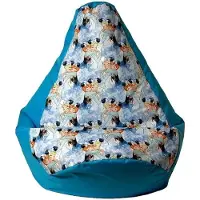 Go Gift Sako bag pouffe pear print blue - Frozen XXL 140 x 100 cm
