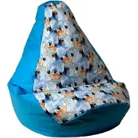 Go Gift Sako bag pouffe pear print blue - Frozen L 105 x 80 cm