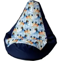 Go Gift Sako bag pouffe pear print navy blue - Frozen XXL 140 x 100 cm