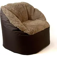 Go Gift Sako sack pouffe Fluffy cappuccino XXL 140 x 90 cm